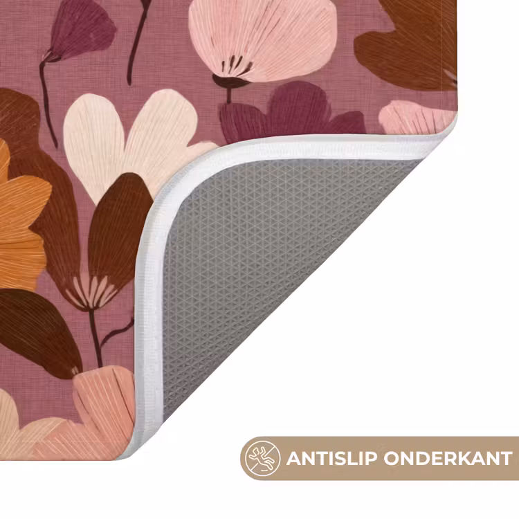 Bloem - Patroon - Roze Badmat klein 997 -USP_AntislipNL