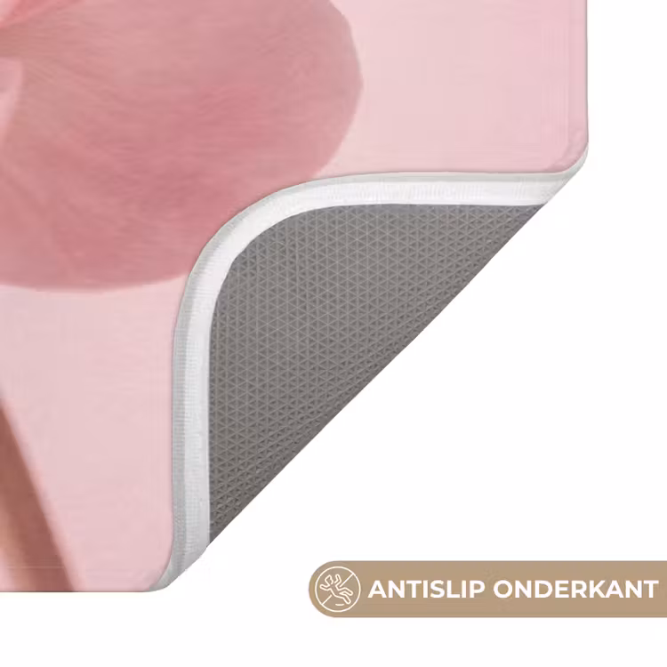 Bloem - Pioenroos - Roze Badmat klein -USP_AntislipNL