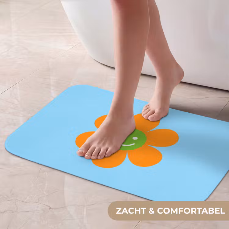 Bloem - Smiley - Kleurrijk Badmat klein -USP_ZachtNL