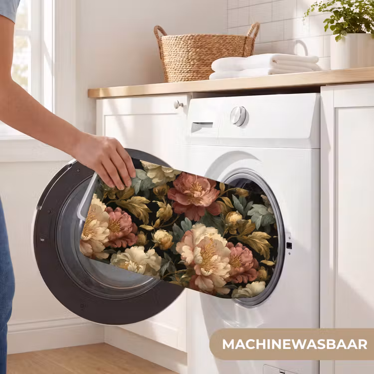 Bloemen - Barok - Patroon - Roze - Crème Badmat klein 997 -USP_WasbaarNL