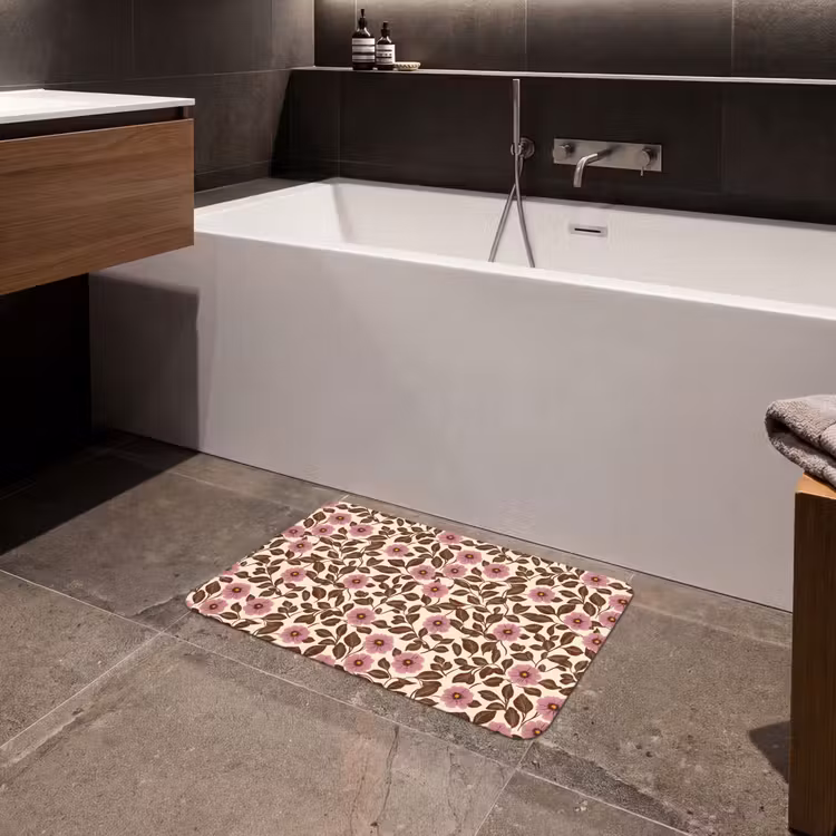 Bloemen - Bladeren - Kleurrijk Badmat klein 997 -sfeer3