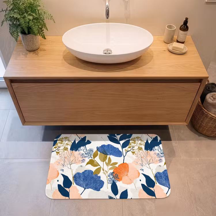 Bloemen - Botanisch - Kleurrijk Badmat klein 997 -sfeer1