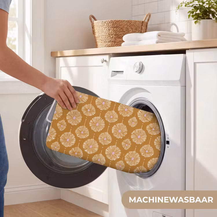 Bloemen - Modern - Oker Badmat klein 997 -USP_WasbaarNL