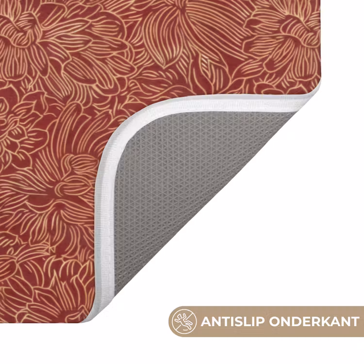 Bloemen - Motief - Rood Badmat klein 997 -USP_AntislipNL