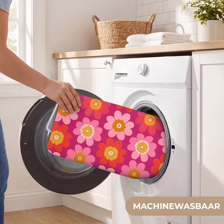 Bloemen - Retro - Kleurrijk Badmat klein 997 -USP_WasbaarNL