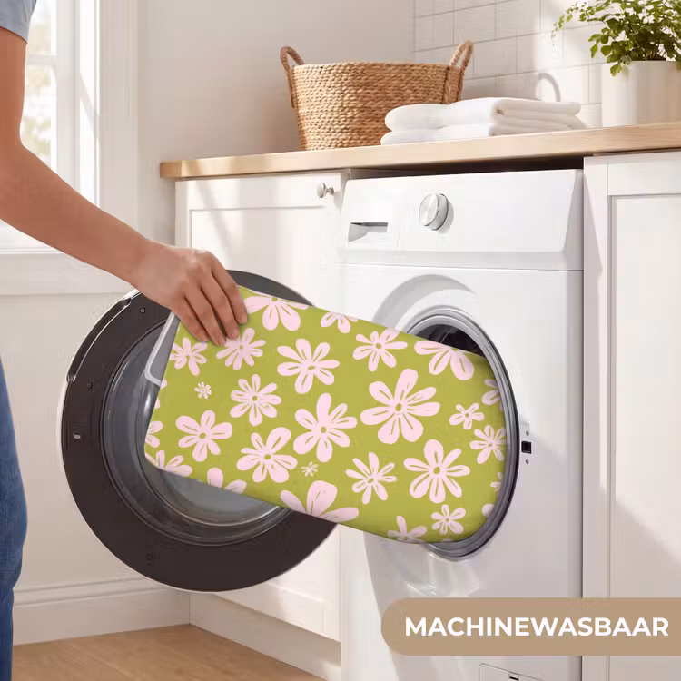 Bloemen - Roze - Getekend - Patroon Badmat klein -USP_WasbaarNL