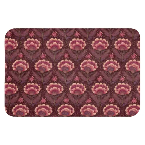 Bloemen - Waaier - Paars Badmat klein 997 -3d
