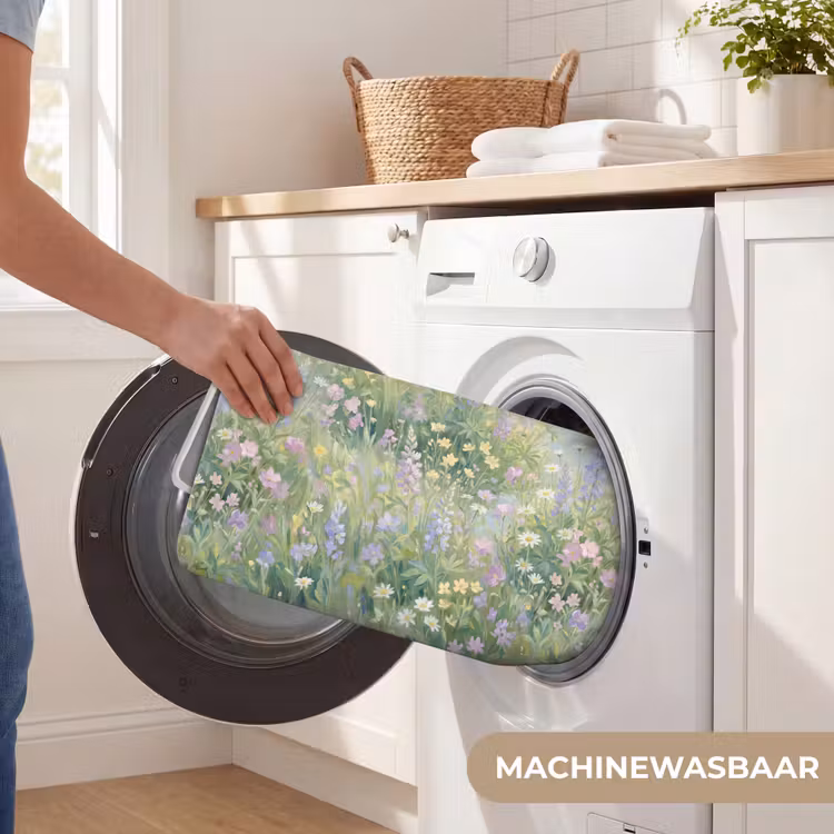 Bloemenveld - Heuvels - Kleurrijk Badmat klein -USP_WasbaarNL