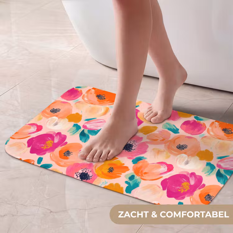 Bloesems - Vrolijk - Kleurrijk Badmat klein 997 -USP_ZachtNL