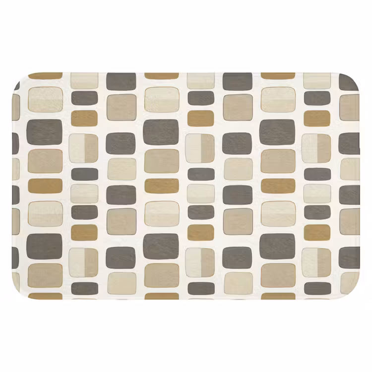 Blokken - Vintage - Grijs Badmat klein 997 -3d