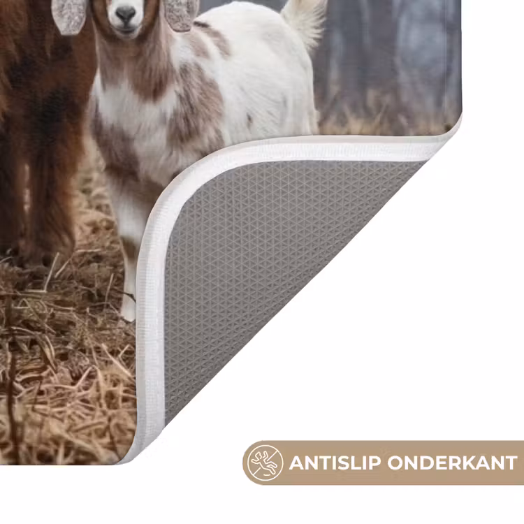 Boerderijdieren - Groep - Mist - Natuur - Rustiek Badmat middel -USP_AntislipNL