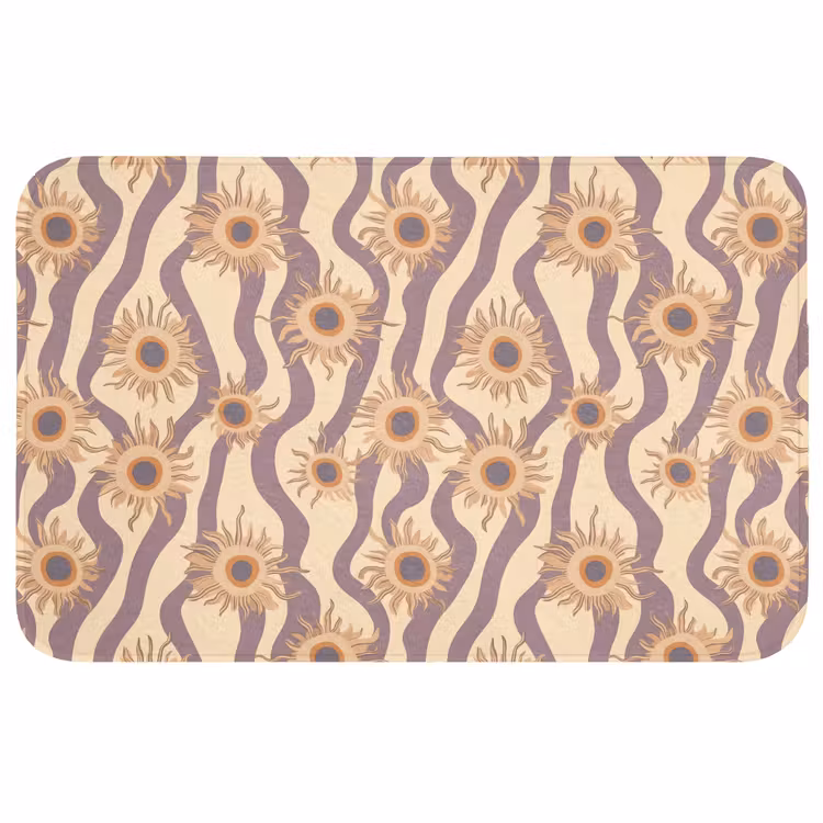 Bohemian - Vibe - Lavendelpaars Badmat klein 997 -3d