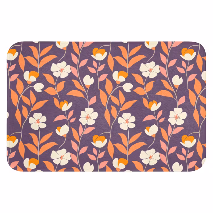 Boho - Vintage - Paars Badmat klein 997 -3d