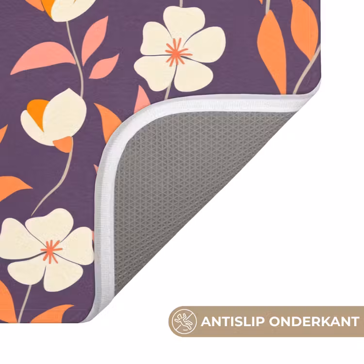 Boho - Vintage - Paars Badmat klein 997 -USP_AntislipNL