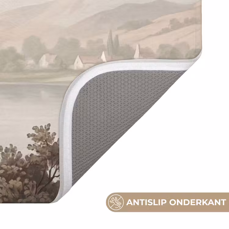 Bomen - Meer - Bergen - Illustratie Badmat klein -USP_AntislipNL