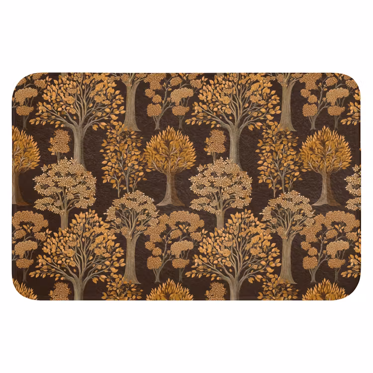 Bomen - Patroon - Bruin Badmat klein 997 -3d