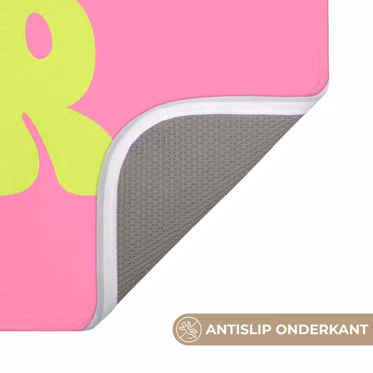 Bonjour - Roze - Fel groen Badmat klein -USP_AntislipNL
