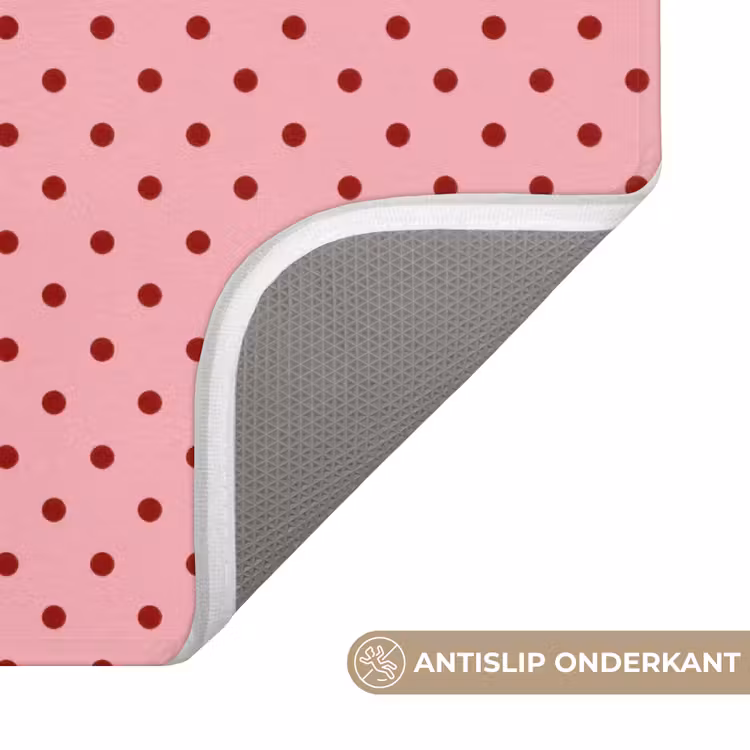 Bonjour - Stippen - Roze- Geel Badmat klein -USP_AntislipNL