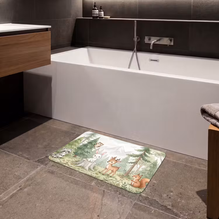 Bos - Dieren - Groen Badmat klein -sfeer3
