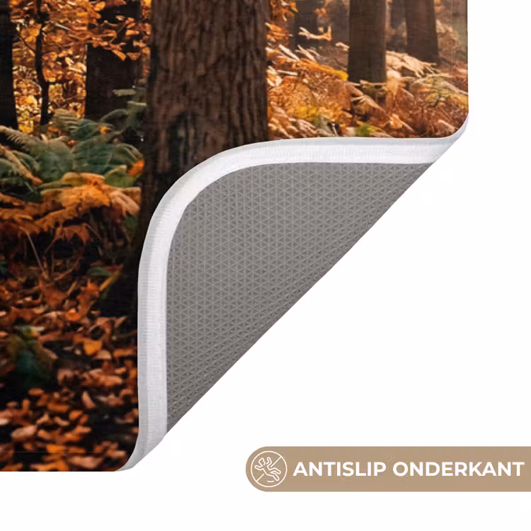 Bospad - Herfstbos - Bladeren - Oranje - Nostalgisch Badmat klein -USP_AntislipNL