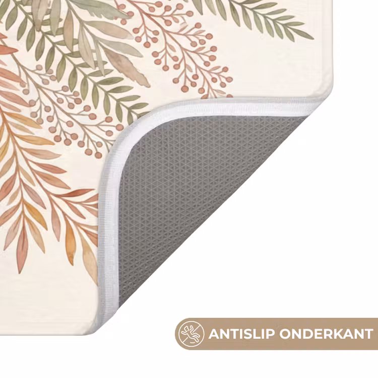 Botanisch - Aquarel - Kleurrijk Badmat klein -USP_AntislipNL