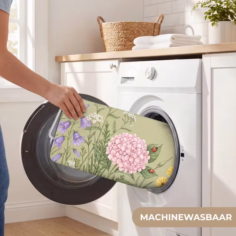 Botanisch - Bloemen - Kleurrijk Badmat middel -USP_WasbaarNL