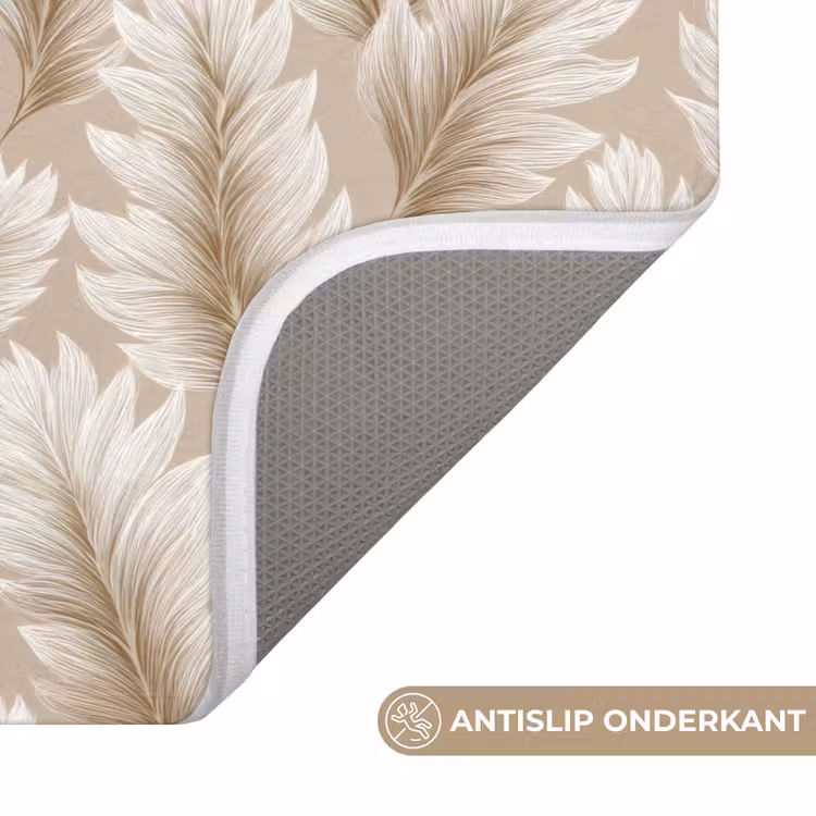 Botanisch - Patroon - Beige Badmat klein 997 -USP_AntislipNL