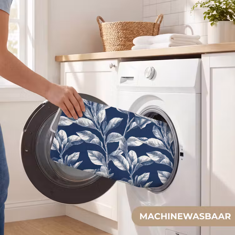 Botanisch - Patroon - Blauw Badmat klein 997 -USP_WasbaarNL