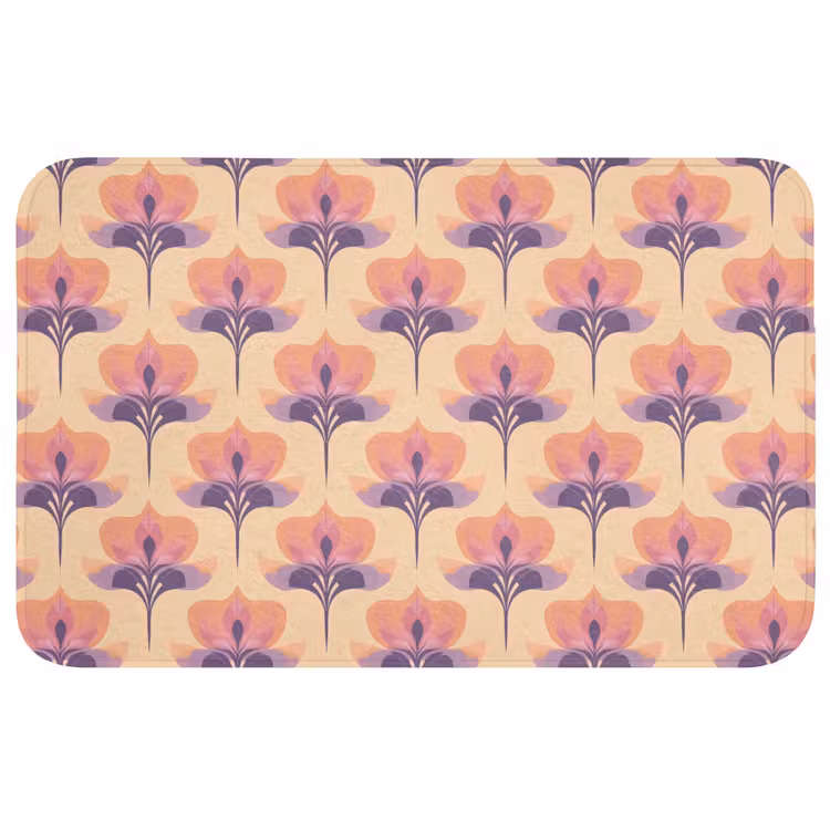 Botanisch - Patroon - Pastel Badmat klein 997 -3d