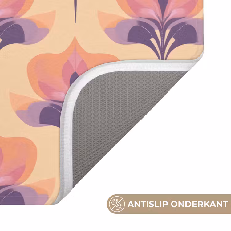 Botanisch - Patroon - Pastel Badmat klein 997 -USP_AntislipNL