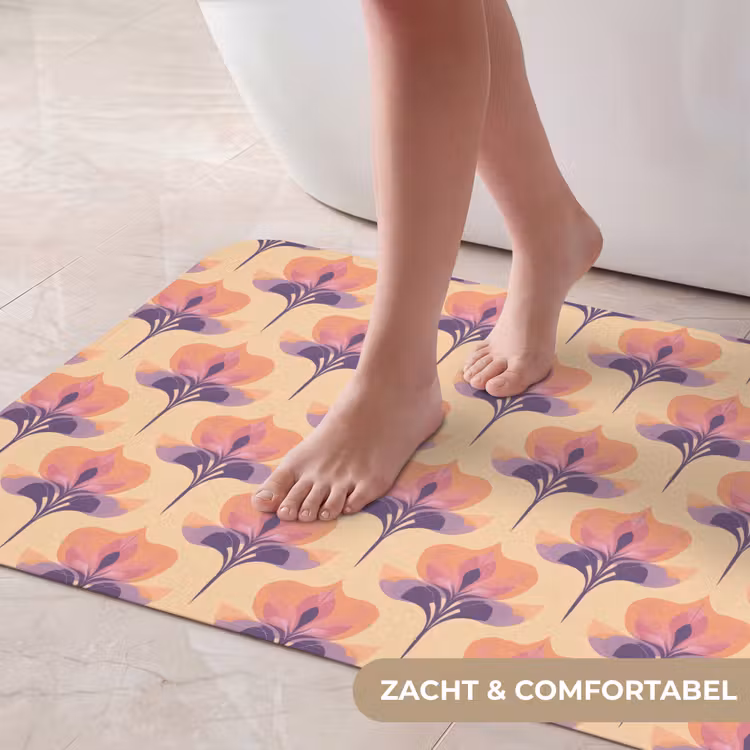 Botanisch - Patroon - Pastel Badmat klein 997 -USP_ZachtNL