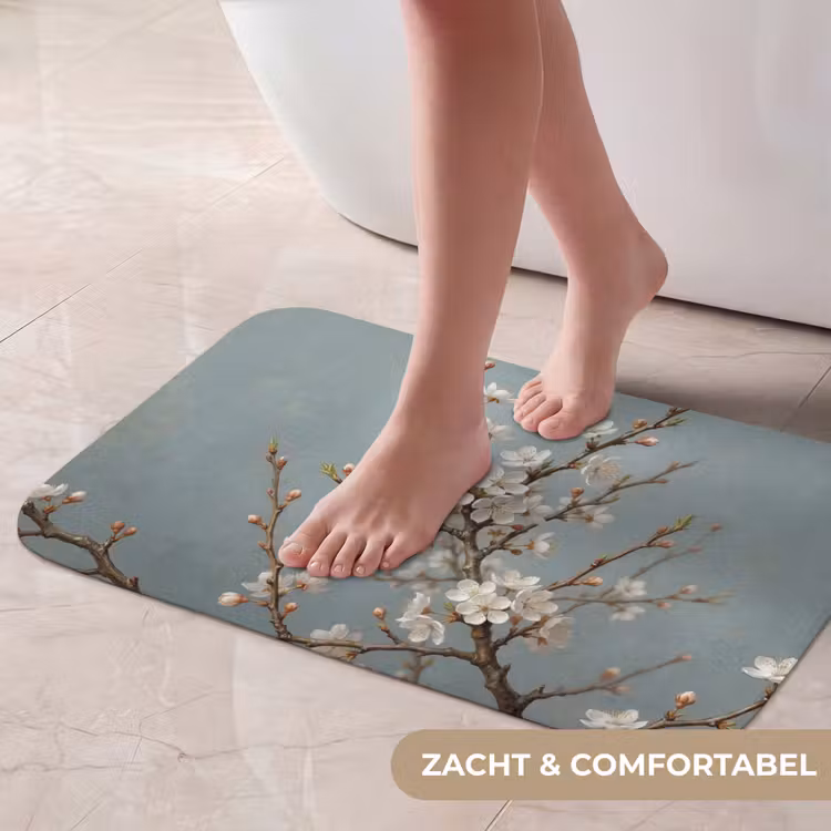 Botanisch - Stilleven - Blauw Badmat klein -USP_ZachtNL