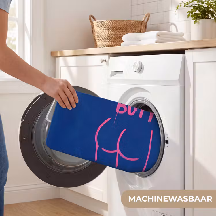 Brutaal - Grappig - Blauw Badmat klein -USP_WasbaarNL