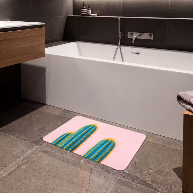 Cactussen - Modern - Pastel Badmat klein -sfeer3