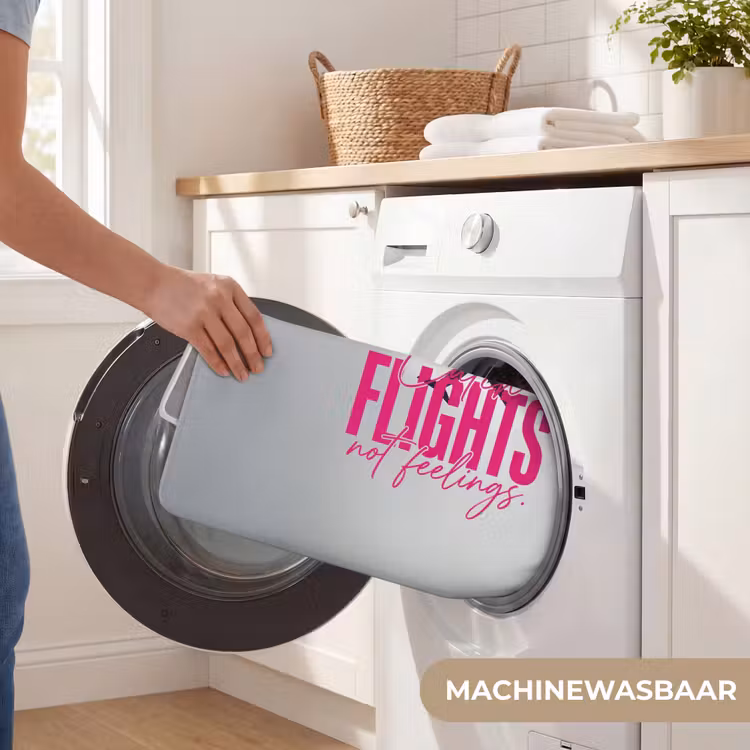 Catch flights not feelings - Vliegtuig - Roze Badmat klein -USP_WasbaarNL