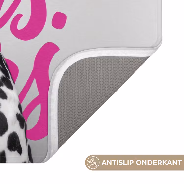Cheers - Hond - Roze - Wijn Badmat klein -USP_AntislipNL