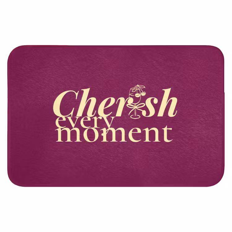 Cherish every moment - Cocktailglas - Bordeaux Badmat klein -3d