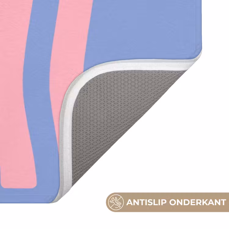 Chill - Roze - Blauw - Golvend Badmat klein -USP_AntislipNL
