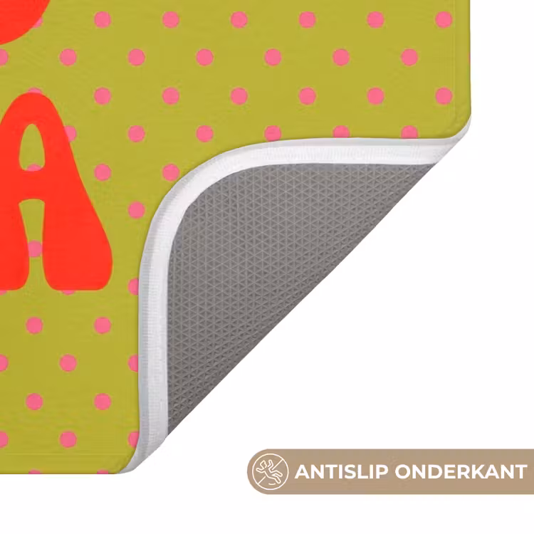 Ciao bella - Rood - Groen - Stippen Badmat klein -USP_AntislipNL