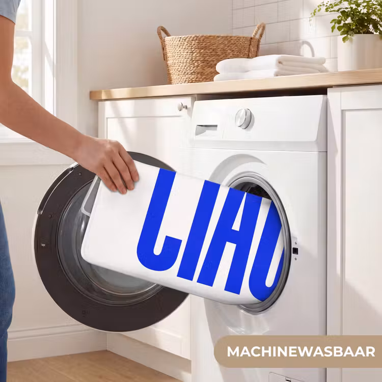 Ciao - Hoofdletters - Blauw - Minimalistisch Badmat klein -USP_WasbaarNL