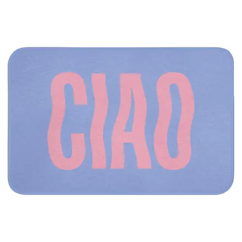 Ciao - Roze - Blauw - Golvend Badmat klein -3d
