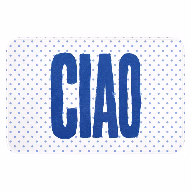 Ciao - Stippen - Roze - Wit Badmat klein -3d