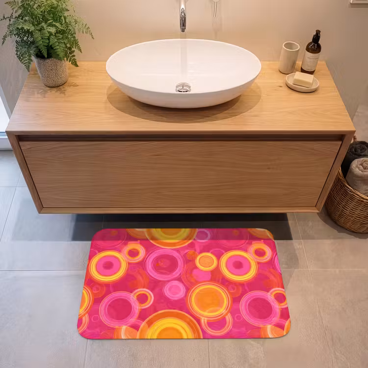 Cirkels - Design - Kleurrijk Badmat klein 997 -sfeer1