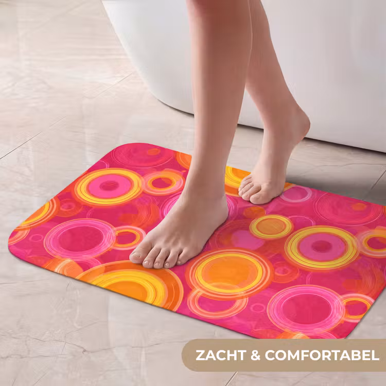 Cirkels - Design - Kleurrijk Badmat klein 997 -USP_ZachtNL