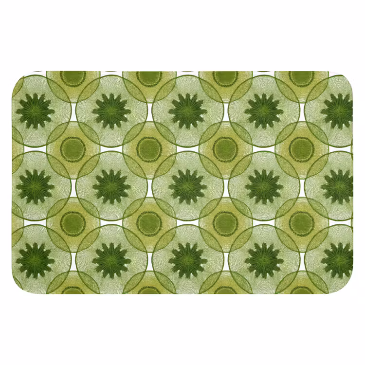 Cirkels - Patroon - Groen Badmat klein 997 -3d