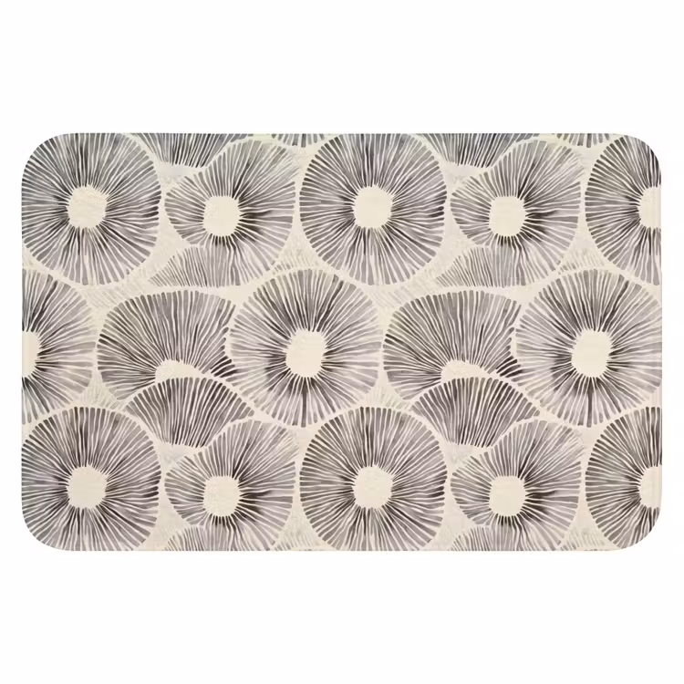 Cirkels - Patroon - Zwart Badmat klein 997 -3d