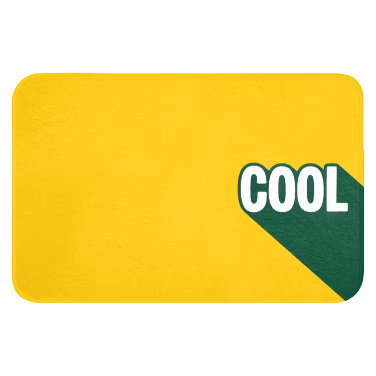 Cool - Geel - Groen Badmat klein -3d