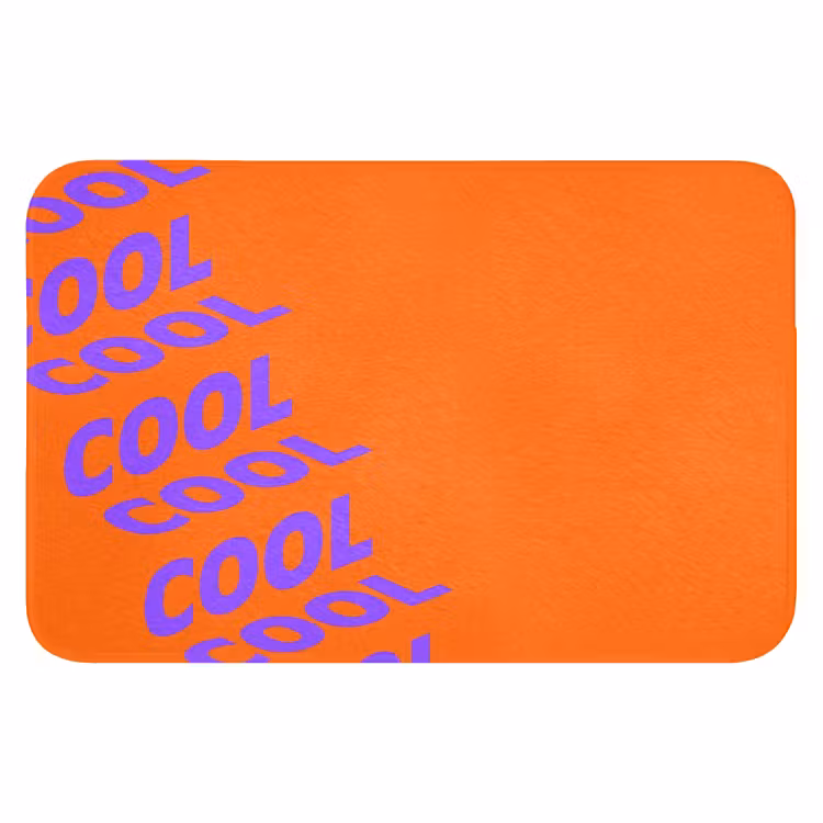 Cool - Paars - Oranje Badmat klein -3d