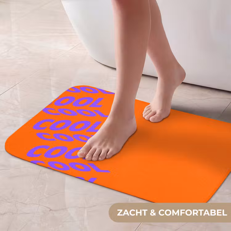 Cool - Paars - Oranje Badmat klein -USP_ZachtNL