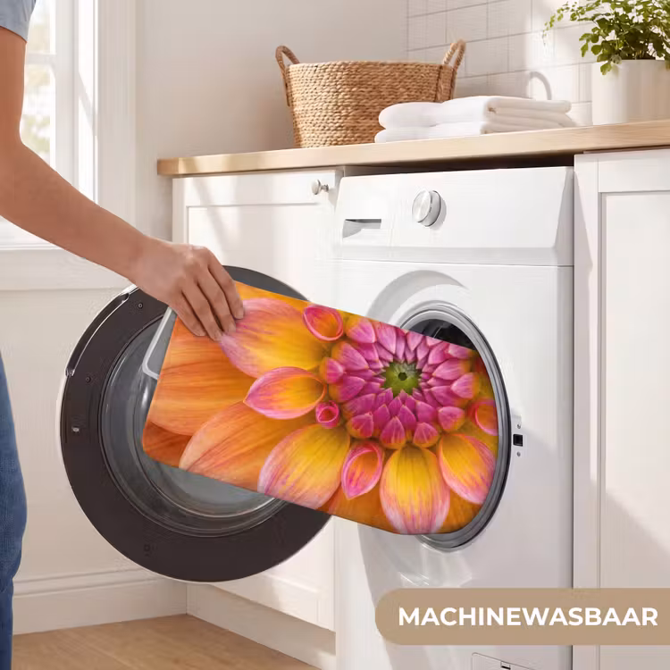 Dahlia - Bloem - Oranje Badmat klein -USP_WasbaarNL